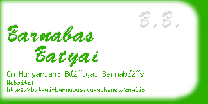 barnabas batyai business card